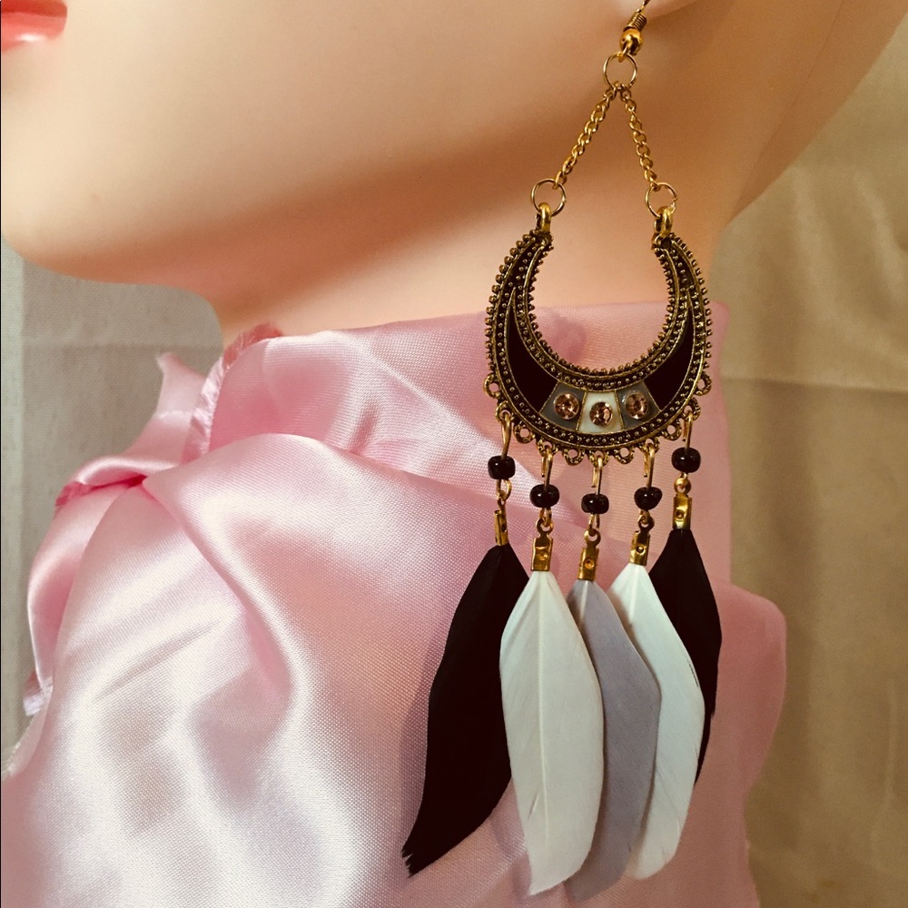 Feather earrings